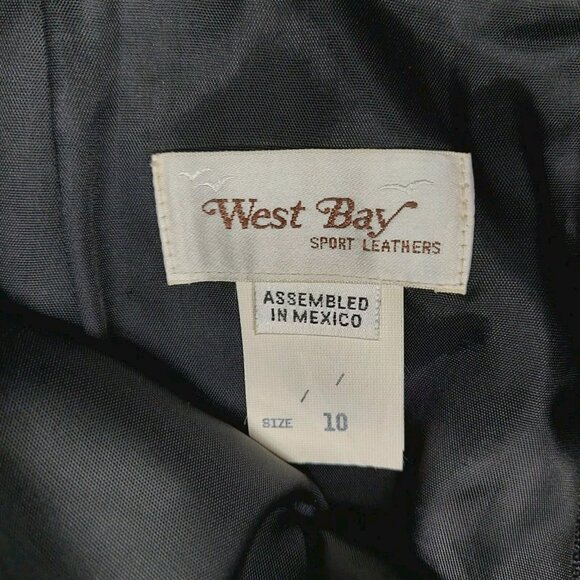 West Bay Women's Size 10 Leather Pants Black High Rise Vintage - Picture 3 of 11